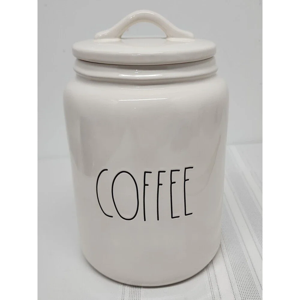 Rae Dunn Artisan Collection By Magenta 8 Inch Long Letter COFFEE Cannister NWOT